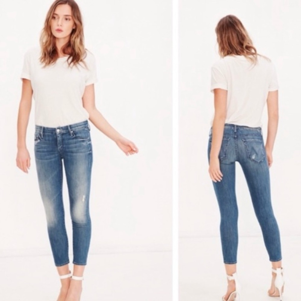 Mother The Looker Crop Jeans in Graffiti Girl Size 28